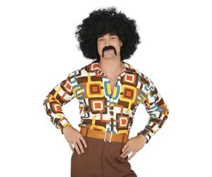 FIESTAS GUIRCA | Camicia 70s Multicolore (48-50/M) - Accessorio per Costume da Uomo Adulto - Ideale per Feste a Tema Anni '70, Carnevale e Halloween - Stile Retro e Vintage - Multicolore