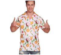 FIESTAS GUIRCA Camicia Hawaiana di Frutta da Uomo