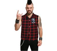 FIESTAS GUIRCA | Camicia Punk da Uomo (52-54/L) - Accessorio per Costume per Feste in Maschera e Carnevale - Stile Rock e Ribelle - Ideale per Halloween e Celebrazioni - Multicolore