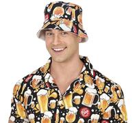 FIESTAS GUIRCA | Cappello Birra per Feste (Taglia Unica) - Accessorio Divertente per Addii al Celibato e San Patrizio - Ideale per Feste della Birra - Adulto Unisex - Giallo Nero