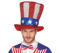 Fiestas Guirca Cappello Cilindro Zio Sam Bandiera Americana