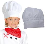 FIESTAS GUIRCA | Cappello da Cuoco per Bambini (Taglia Unica) - Cappello da Chef per Feste in Maschera e Giochi di Ruolo - Accessorio Ideale per Bambini in Feste di Cucina e Carnevale - Bianco