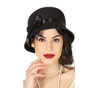 Fiestas Guirca- Cappello Dama Anni 20/30, Colore Nero, Donna Adulta, 13028