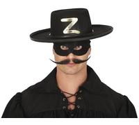 FIESTAS GUIRCA | Cappello di Feltro Bandito (Taglia Unica) - Accessorio per Costume da Bandito e Moschettiere - Ideale per Feste in Maschera e Carnevale - Uomo Adulto - Nero