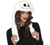 FIESTAS GUIRCA | Cappello Fantasma di Peluche con Movimento (Taglia Unica) - Accessorio per Costume di Halloween e Feste di Terrore - Adulto Unisex - Bianco
