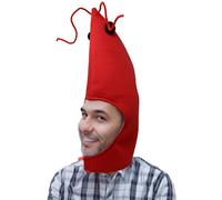 FIESTAS GUIRCA | Cappello Gambero Rosso - Cappello Divertente per Feste a Tema Animali Marini e Celebrazioni - Accessorio per Costume di Carnevale e Halloween - Ideale per Tutti - Rosso