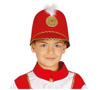 FIESTAS GUIRCA | Cappello Majorette Bambini Rosso - Accessorio per Costume per Feste Sportive e Celebrazioni - Ideale per Bambini e Bambine - Perfetto per Carnevale e Halloween - Rosso