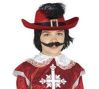 FIESTAS GUIRCA Cappello Moschettiere Rosso per Bambini