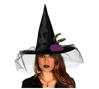 FIESTAS GUIRCA Cappello Strega Nero con Velo