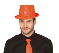 FIESTAS GUIRCA Cappello Trilby con Paillettes Donna Argento Rosa Viola Oro Nero Rosso