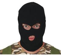 FIESTAS GUIRCA | Cappuccio Ladro con Maschera per Adulto Unisex (Taglia Unica) - Accessorio per Costumi di Militari, Ninja, Ladri, SWAT - Ideale per Halloween, Carnevale e Feste a Tema - Nero