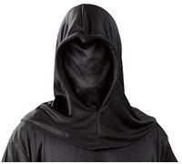 Costume Maschera Con Cappuccio Da Esecutore Grim Reaper Nero Di Halloween