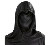 Costume Maschera Con Cappuccio Da Esecutore Grim Reaper Nero Di Halloween