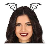 FIESTAS GUIRCA | Cerchietto Pipistrello Metallico Nero - Accessorio per Costume per Feste di Halloween e Eventi a Tema - Ideale per Adulti Unisex