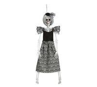 FIESTAS GUIRCA | Ciondolo Scheletro Nonna (45 cm) - Decorazione di Halloween per Feste e Celebrazioni - Ideale per Ambienti Terrificanti e Scenari di Paura - Nero e Grigio