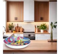 FIESTAS GUIRCA | Ciotola 90s Riutilizzabile (32 cm) - Decorazione per Tavola per Feste Retro - Ideale per Celebrazioni ed Eventi Festivi - Multicolore