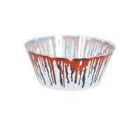 FIESTAS GUIRCA | Ciotola insanguinata riutilizzabile (25 cm) - Decorazione da tavola per Halloween e feste di terrore - Ideale per celebrazioni ed eventi - Rosso