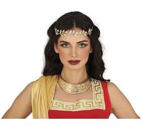 FIESTAS GUIRCA | Collana in Metallo Dorato - Gioiello per Costume da Dea Egizia, Romana o Greca - Accessorio Ideale per Feste in Maschera e Celebrazioni Storiche - Donna Adulta - Oro