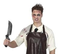 FIESTAS GUIRCA | Coltello giocattolo - Arma per costume assassino, psicopatico e terrore per Halloween e feste spaventose - Argento e Nero