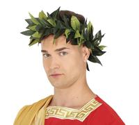 FIESTAS GUIRCA | Corona di Alloro Verde (Taglia Unica) - Diadema per Costume da Romano e Greco - Accessorio per Feste di Laurea e Estate - Ideale per Adulto Unisex - Verde