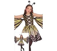 FIESTAS GUIRCA Costume bambina farfalla meraviglioso - abito farfalla giallo con ali - costumi per bambini bambina