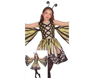 FIESTAS GUIRCA Costume bambina farfalla meraviglioso - abito farfalla giallo con ali - costumi ragazza - ragazze età 10-12 anni