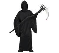 FIESTAS GUIRCA | Costume Black Mystic Bambini (5-6 anni) - Cappuccio e Tunica - Costumi da Fantasmi e Spettri per Halloween, Carnevale e Feste in Maschera - Ideale per Bambini - Nero