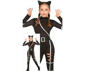 FIESTAS GUIRCA | Costume Blackcat Bambina - Gatto Nero - Taglie Varie