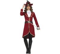 FIESTAS GUIRCA Costume Capitan Piratessa Donna - Costumi Piratessa Bordeaux Donna Taglia L 46-48