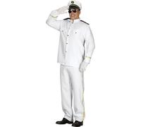FIESTAS GUIRCA | Costume Capitano di Crociera Adulto (54-56/XL) - Giacca, Cappello e Pantaloni - Costumi da Marinaio, Pilota e Militare per Halloween, Carnevale e Feste in Maschera