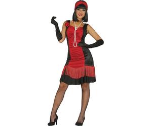 FIESTAS GUIRCA | Costume Charleston Anni '20 per Donna (42-44/L) - Vestito e Fascia per Capelli - Costumi d'Epoca, Flapper e Cabaret per Halloween, Carnevale e Feste in Maschera - Nero e Rosso