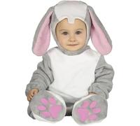 COSTUME CONIGLIO GRIGIO CARNEVALE VESTITO BAMBINO NEONATO UNISEX CONIGLIETTO