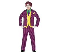 FIESTAS GUIRCA | Costume Crazy Villain Adulto (48-50/M) - Camicia, Gilet, Giacca, Cravatta e Pantaloni - Costumi da Mr. Smile, Halloween e Feste di Cattivi - Ideale per Adulti - Viola