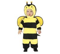 FIESTAS GUIRCA Costume da Apetta Infantile - Tutina da Apetta a Righe Nere e Gialle con Cappuccio e Ali- Costume da Bambina o Bambino 2-3 Anni