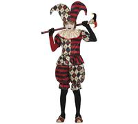 FIESTAS GUIRCA Costume da Arlecchino Diamante - Pagliaccio Buffone - Costume Bambino Halloween 10-12 Anni