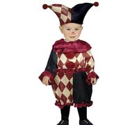 FIESTAS GUIRCA Costume da Arlecchino Incantatore per Bebè Bambino - Costume Halloween da Bebè Pagliaccio Circo 12-18 Mesi