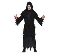 FIESTAS GUIRCA Costume da Assassino Coltello - la Morte Tunica Nera con Cappuccio Costume Halloween Uomo Taglia 52-54 L
