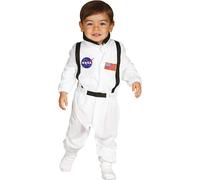FIESTAS GUIRCA | Costume Astronauta Bambini (2-3 Anni) - Tuta Spaziale per Bambini - Costumi da Pilota e Esploratore dello Spazio per Halloween, Carnevale e Feste in Maschera - Bianco e Nero