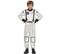FIESTAS GUIRCA Costume da Astronauta NASA Argento per Bambini - Tuta Spaziale da Astronauta Costumi Bambini 5-6 Anni