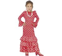 FIESTAS GUIRCA Costume da Ballerina di Flamenco per Bambina età 7-9 Anni