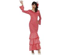 Fiestas Guirca Costume da ballerina di flamenco spagnola per adulta taglia M 38-40