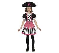 FIESTAS GUIRCA Costume da bambina Pirata Rosa - Vestito per bambini con cappello pirata e vestito per bambine di 10-12 anni