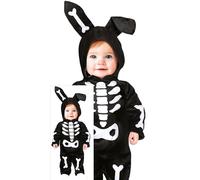 FIESTAS GUIRCA Costume da Bambino Scheletro da Coniglietto Affascinante - Costume da Coniglietto Pasquale di Halloween per Bambini - Età tra 18 e 24 Mesi