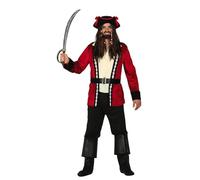 FIESTAS GUIRCA Costume da Capitano Pirata dell'Alto Mare da Uomo - Costume da Pirata da Uomo con Cappello dei Pirati