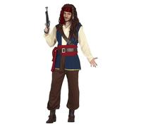 FIESTAS GUIRCA Costume da Capitano Pirata - Eroe dei Sette Mari per Uomo Adulto