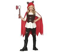 FIESTAS GUIRCA Costume da Cappuccetto Rosso Lupo per Ragazze 7-9 Anni