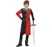 FIESTAS GUIRCA Costume da Cavaliere Medievale Rosso Bambino - Guerriero Costumi Infantile Bambini 10-12 Anni