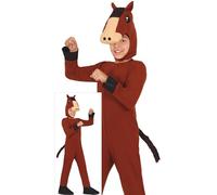 FIESTAS GUIRCA Costume da cavallo per ragazzi - Tuta da cavallo per bambini - Costumi per bambini con animali - Bambini da 7 a 9 Anni