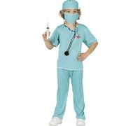 FIESTAS GUIRCA Costume da Chirurgo Camice Bambino 7-9 anni