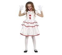 Costume clown halloween carnevale bambina pagliaccia assassina pazza 5-12 anni